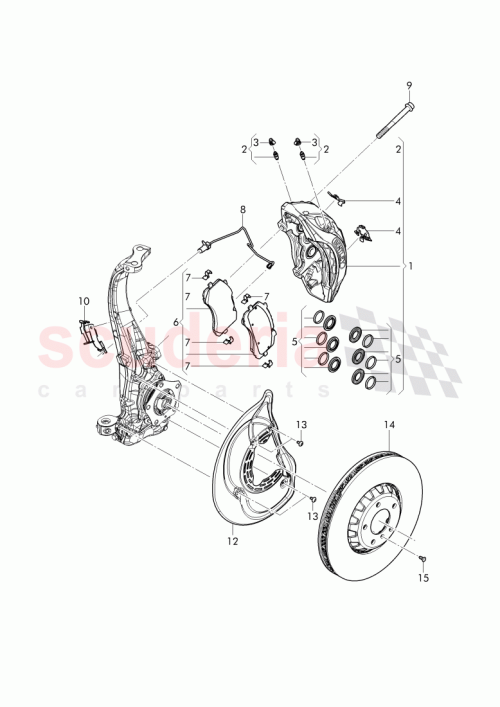 Part Diagram for Bentley 4M0615121AB