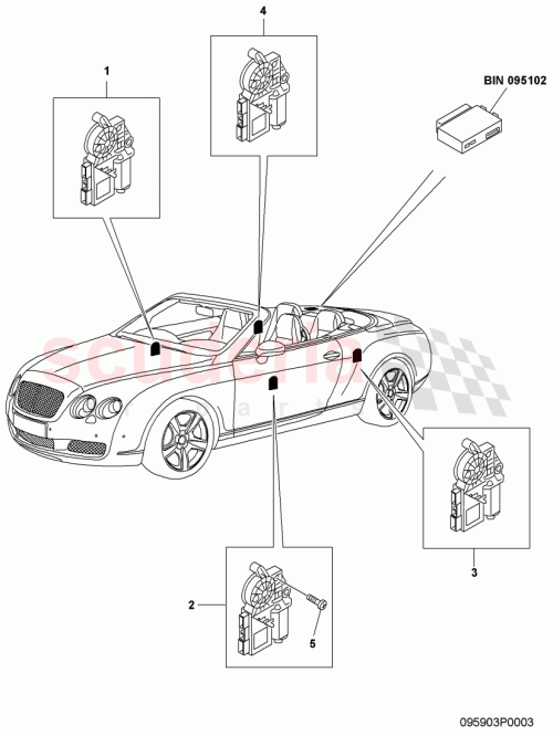 Part Diagram for Bentley 3W7959704D
