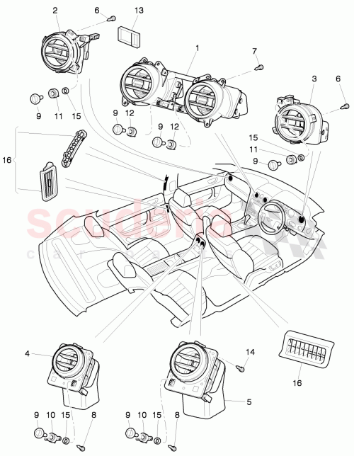 Part Diagram for Bentley 3W0858943B