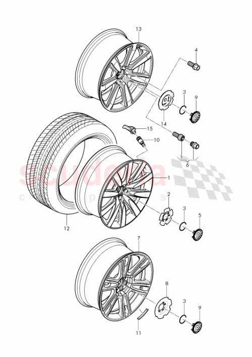 Part Diagram for Bentley 3W0 601 171 AB