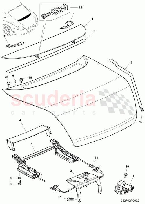 Part Diagram for Bentley 3W8827490