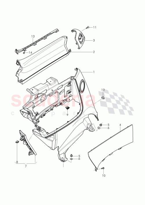 Part Diagram for Bentley 3W8 868 109 C