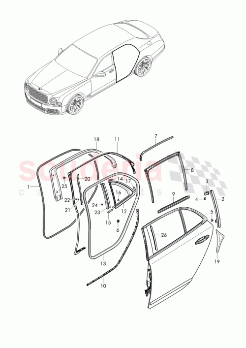 Part Diagram for Bentley 3Y4 839 718