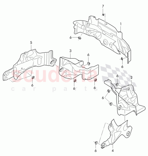 Part Diagram for Bentley 3W0 825 642 E