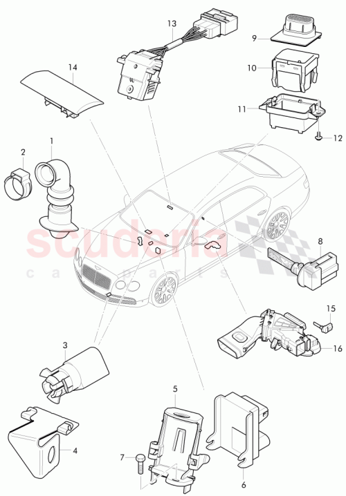 Part Diagram for Bentley 3W0907262
