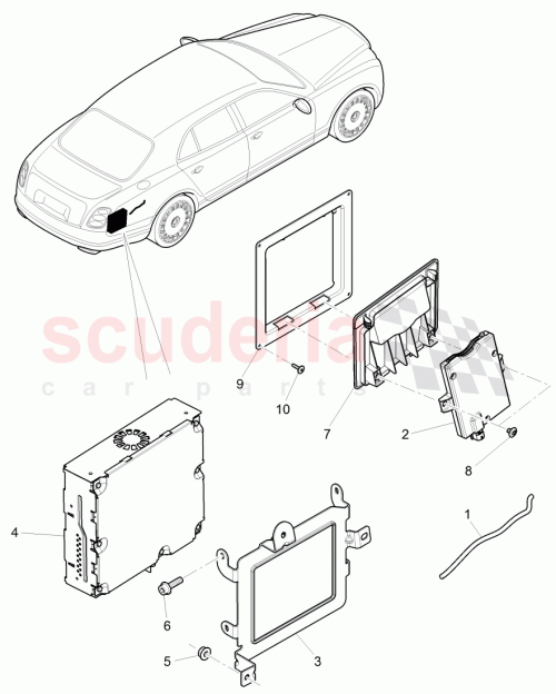 Part Diagram for Bentley 3Y0 971 742