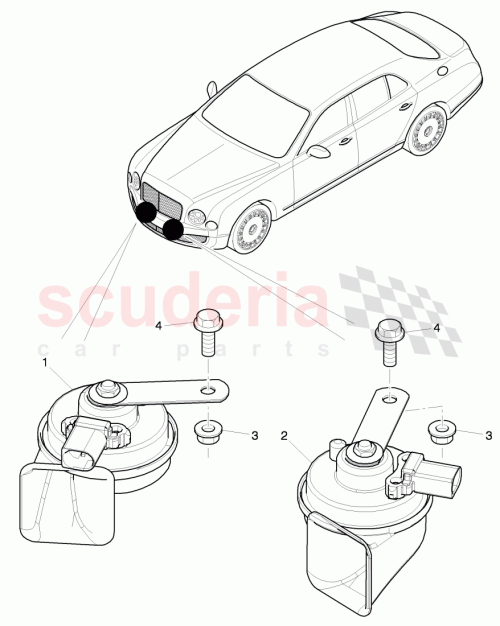 Part Diagram for Bentley 3Y0 951 168 C
