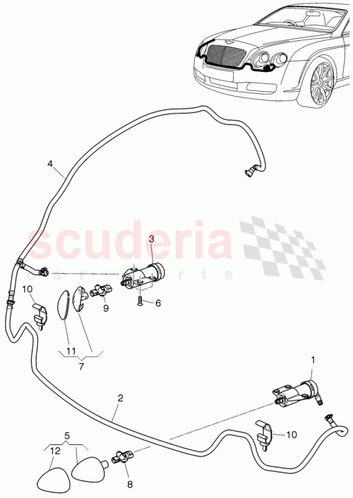 Part Diagram for Bentley 3W0955979B