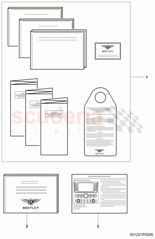 Part Diagram for Bentley 3W7 012 003 HQ