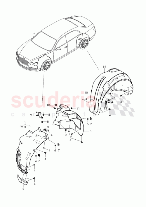 Part Diagram for Bentley 4W0 825 189