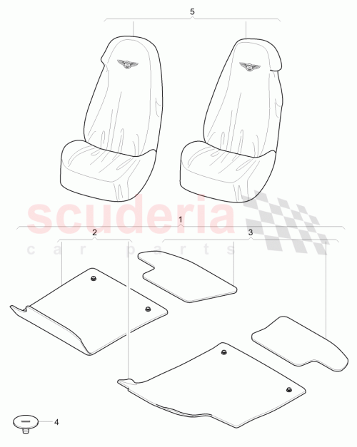 Part Diagram for Bentley 3W2 863 691 AH