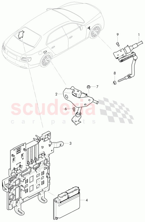 Part Diagram for Bentley 3W0616572