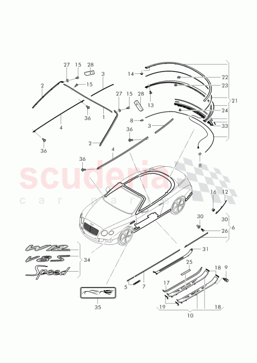 Part Diagram for Bentley 3W7 853 538 K