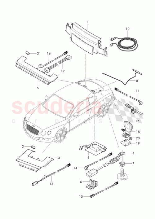 Part Diagram for Bentley 3W2 998 250