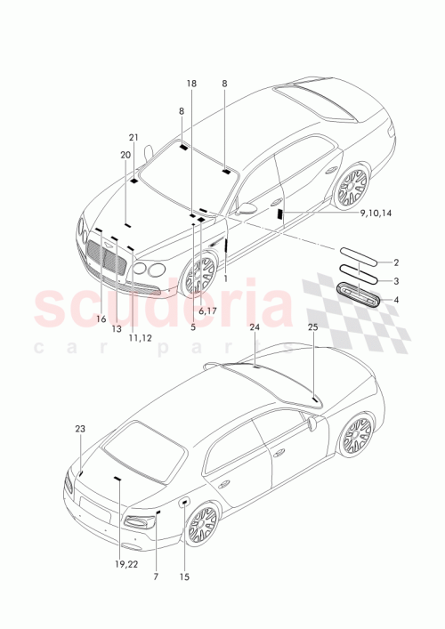 Part Diagram for Bentley 3W0 000 101 Q