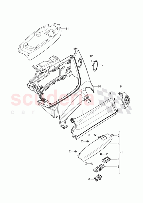 Part Diagram for Bentley 3W3 868 149 A