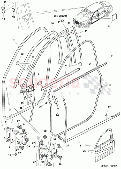 Part Diagram for Bentley 3D4831401C