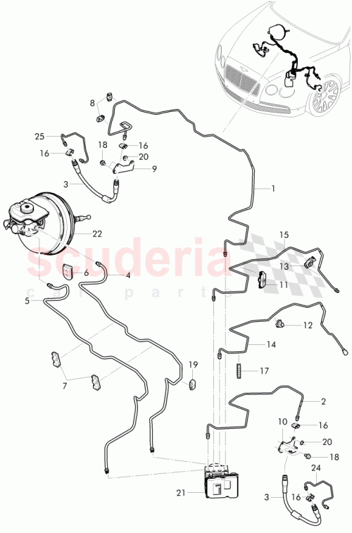 Part Diagram for Bentley 3W2 614 722 L