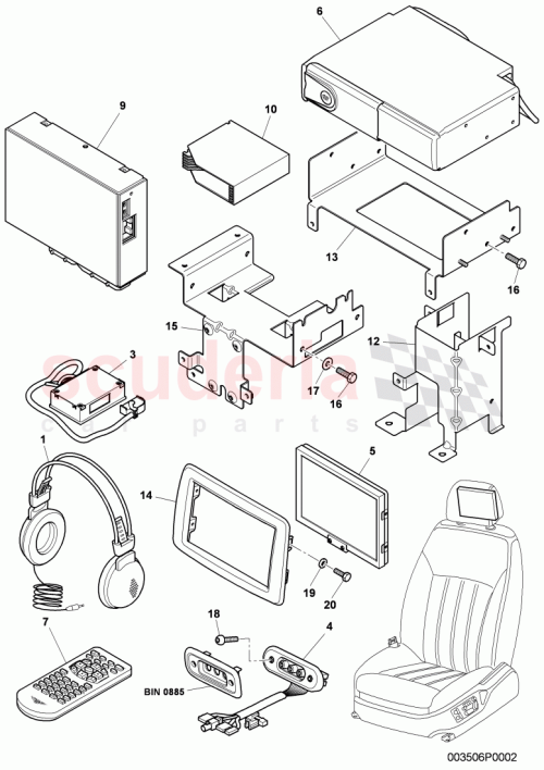 Part Diagram for Bentley 3W5 088 660 A