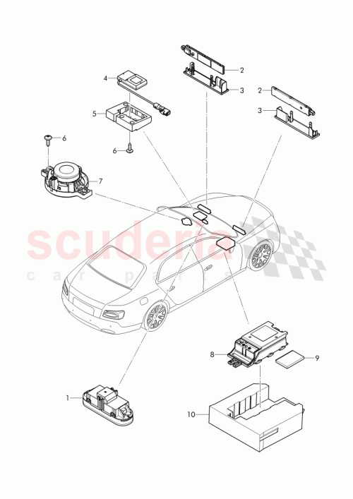 Part Diagram for Bentley 4W0 035 317