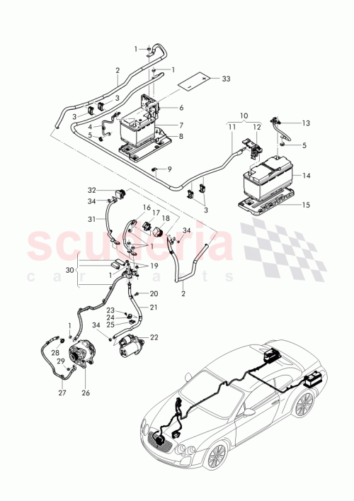 Part Diagram for Bentley 3W0971227D