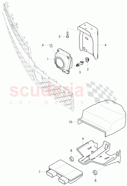 Part Diagram for Bentley 3W0907663