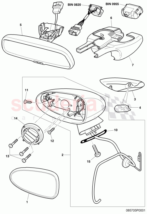 Part Diagram for Bentley 3W7858547B
