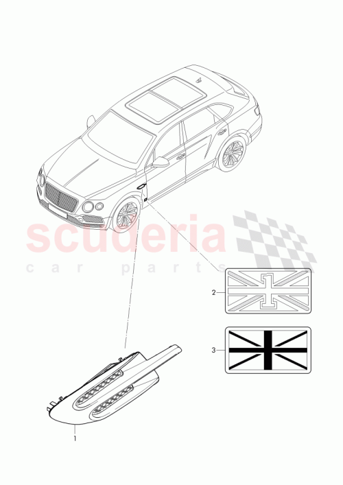 Part Diagram for Bentley 36A853688AB
