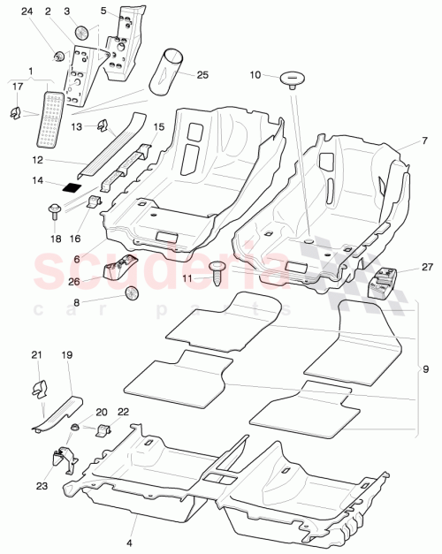 Part Diagram for Bentley 3W1 863 233 C