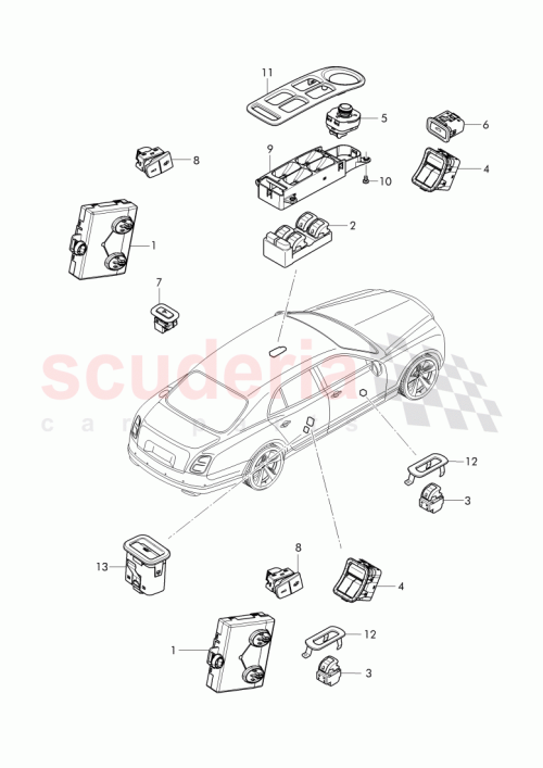 Part Diagram for Bentley 3Y4 959 831