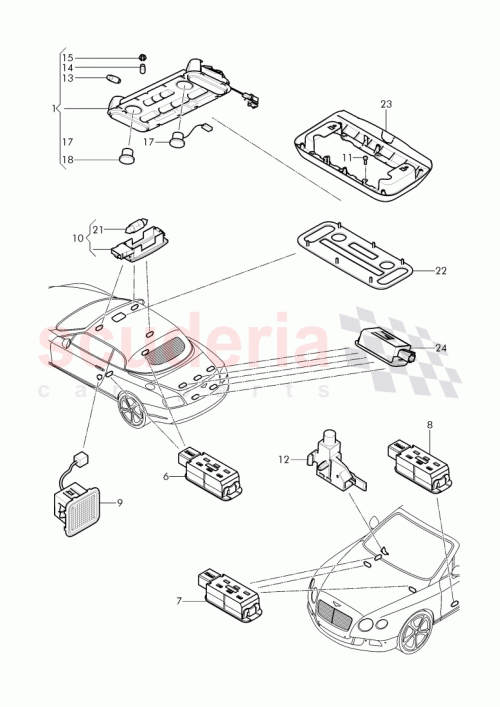 Part Diagram for Bentley 3W7 959 527 AC