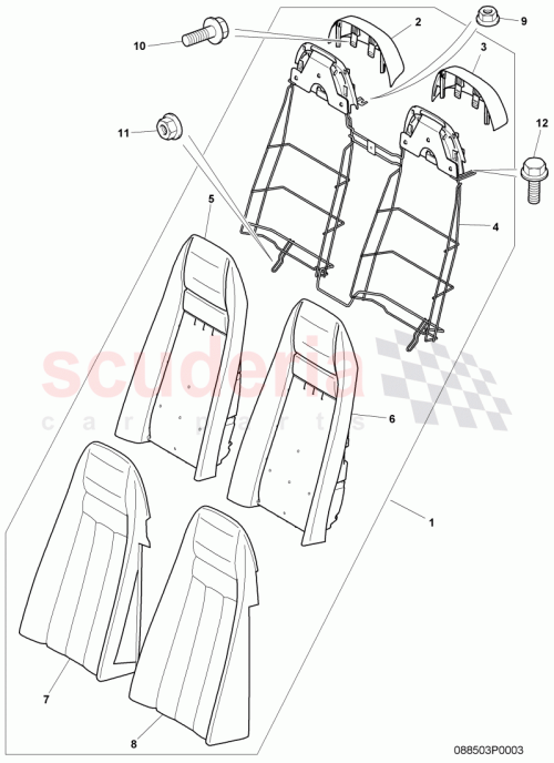 Part Diagram for Bentley 3W7885806
