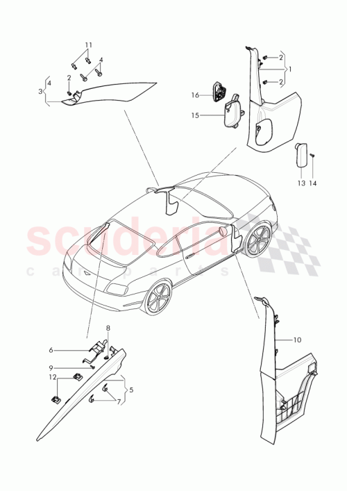 Part Diagram for Bentley 3W8858836