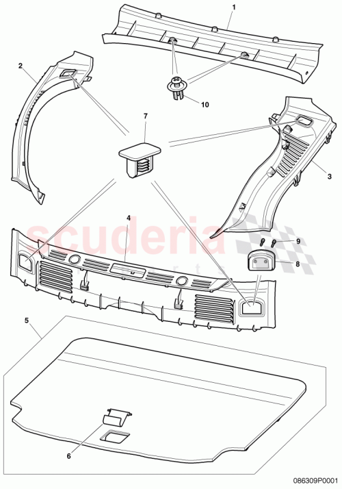 Part Diagram for Bentley 3W0867632