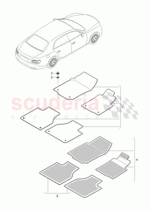 Part Diagram for Bentley 3W2 862 435 E