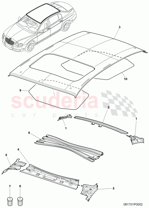 Part Diagram for Bentley 3W5817092