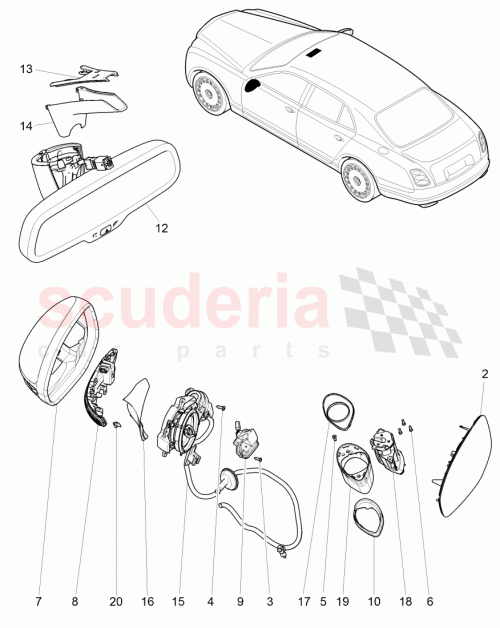 Part Diagram for Bentley 3Y1857490