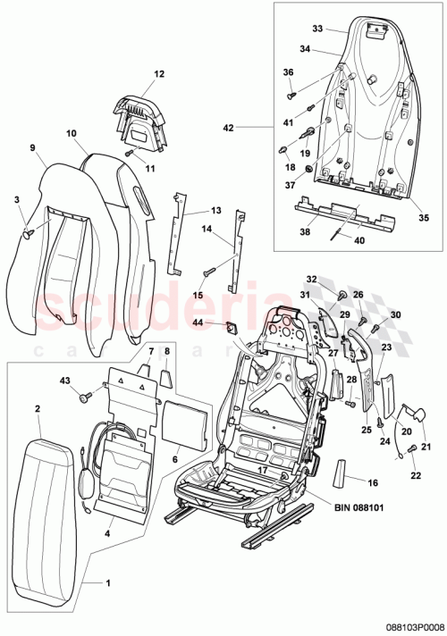 Part Diagram for Bentley 3W3881648B