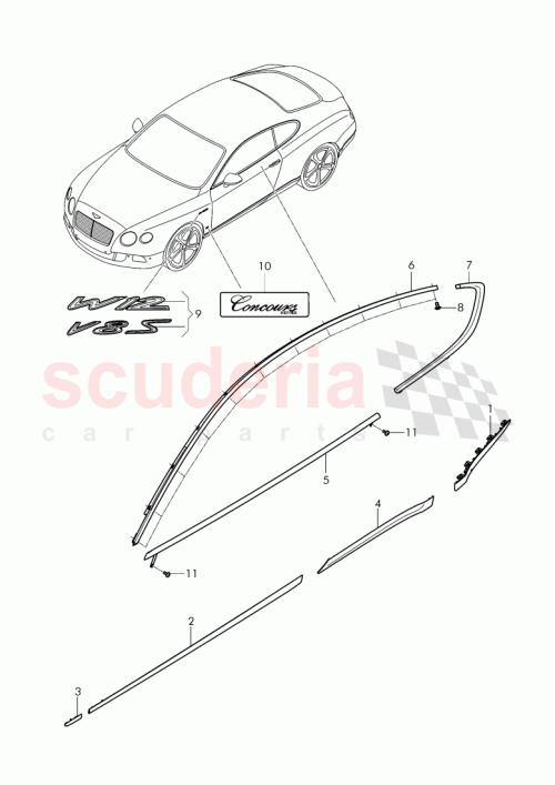 Part Diagram for Bentley 3W8 853 767 AC