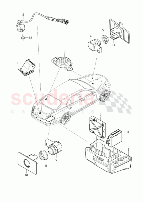 Part Diagram for Bentley 3Y0 807 045 G