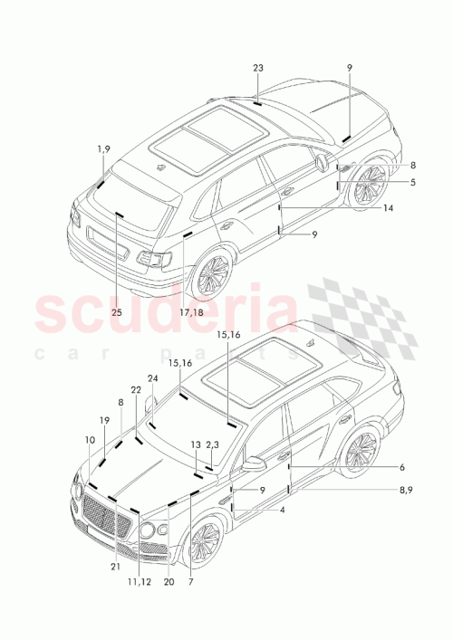 Part Diagram for Bentley N90787802