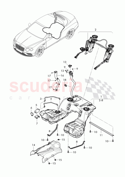 Part Diagram for Bentley 3W7201021AD