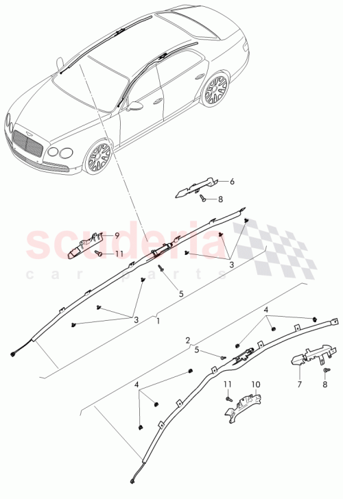 Part Diagram for Bentley 4W0 857 896 A