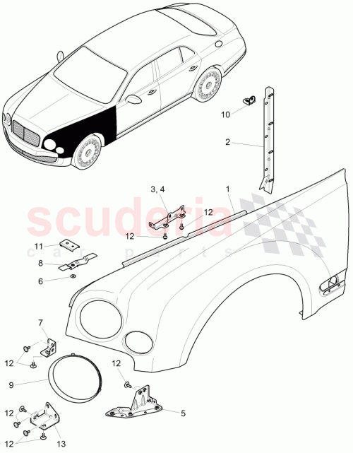 Part Diagram for Bentley 3Y0 853 957
