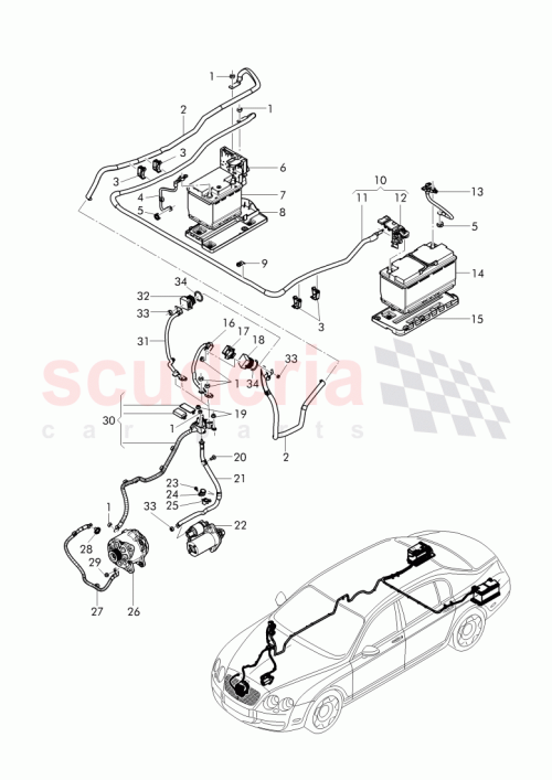 Part Diagram for Bentley 3W0971230C