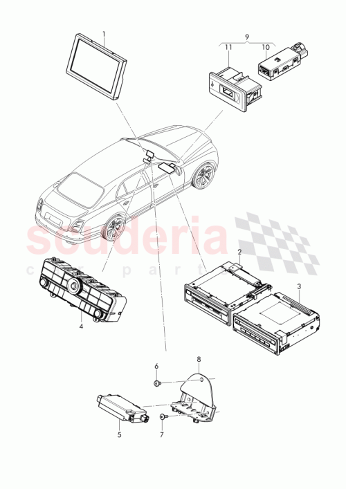 Part Diagram for Bentley 3Y0 971 280 A
