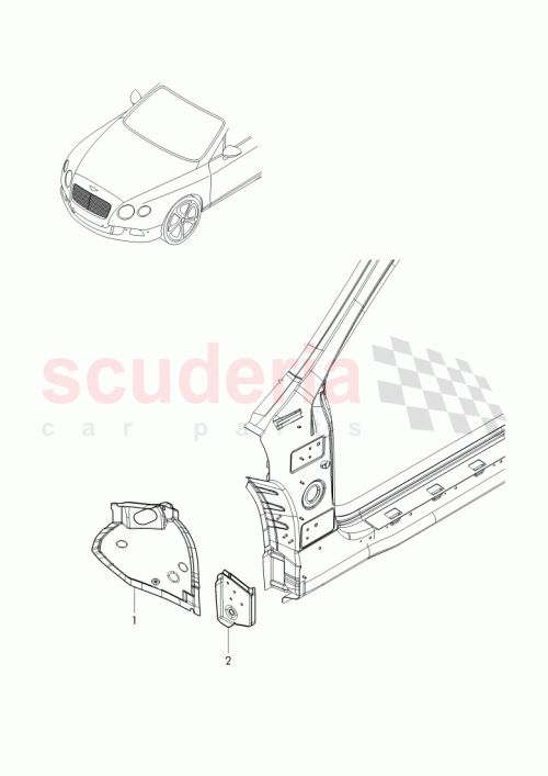 Part Diagram for Bentley 3W7810222