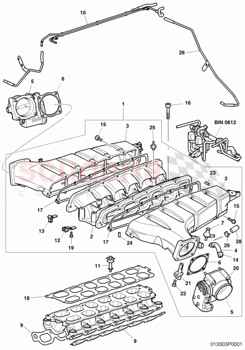 Part Diagram for Bentley 07C 133 185 BE