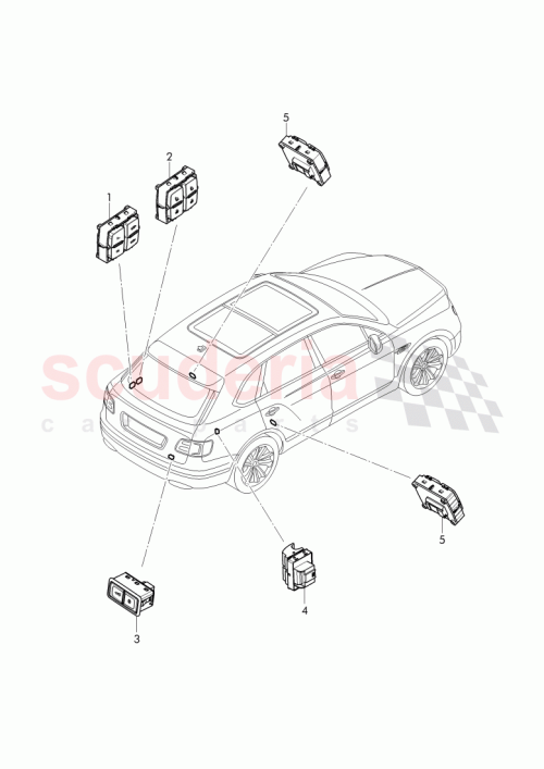 Part Diagram for Bentley 4G0959831D
