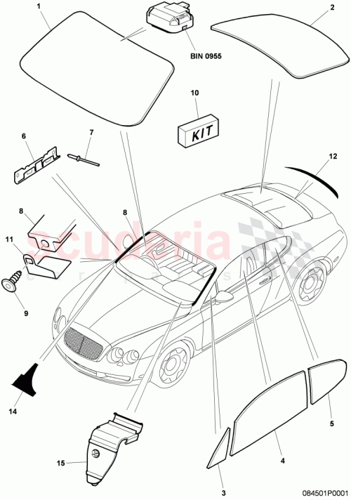 Part Diagram for Bentley 3W8854327E